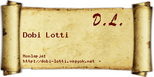 Dobi Lotti névjegykártya